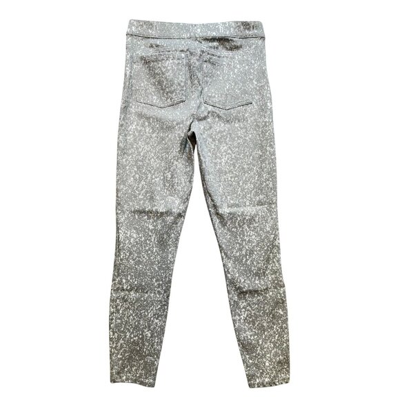 Spanx Womens Patterned Leggings Medium Gray & White Comfortable Stretch Fit - Picture 10 of 14